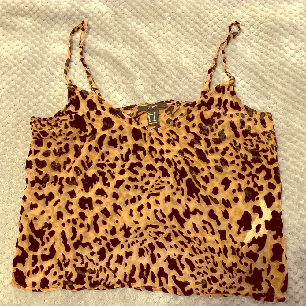 Cheetah print crop top!